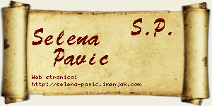 Selena Pavić vizit kartica